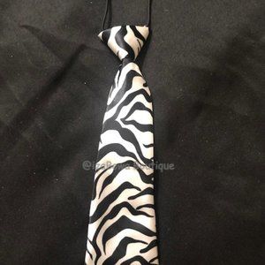 Zebra Print Satin Tie   =PETS=  TY1108  NWT Boutique